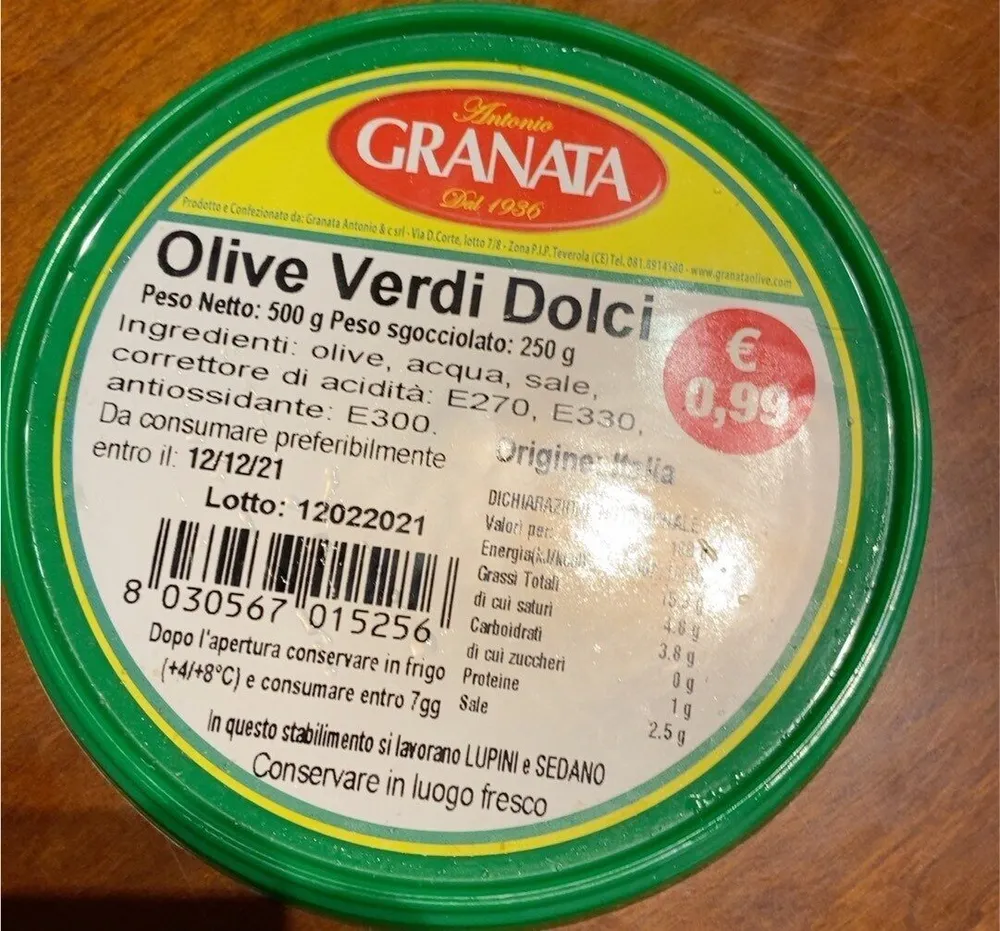 Olive verdi dolci