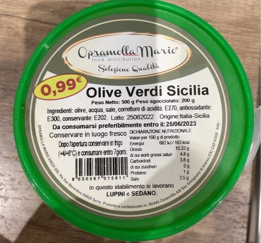 Olive verdi Sicilia