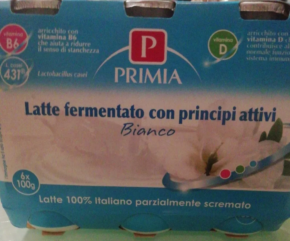 Latte fermentato con principi attivi