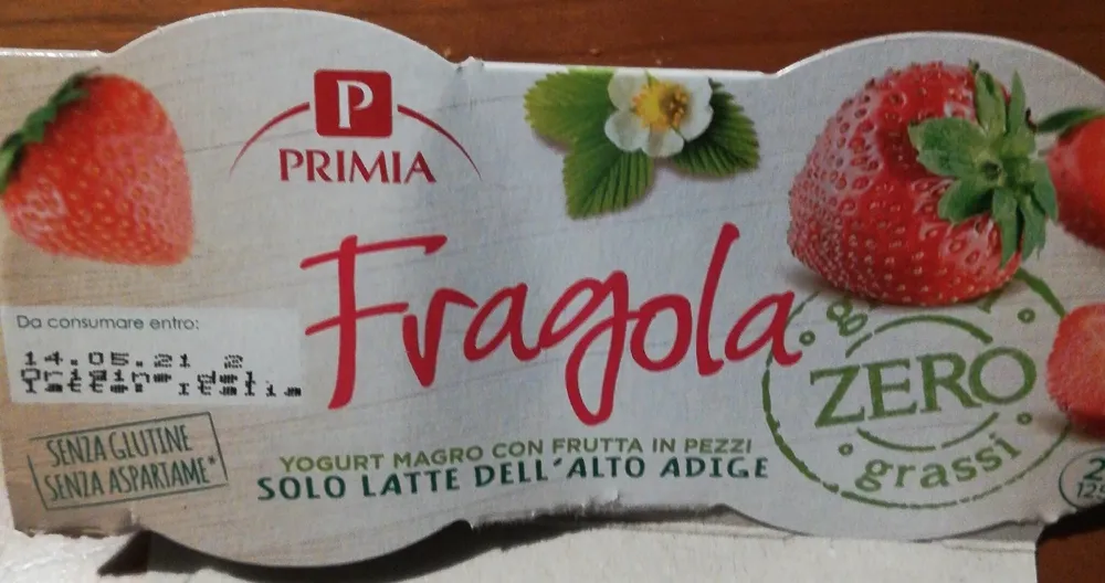 Yogurt magro con frutta in pezzi