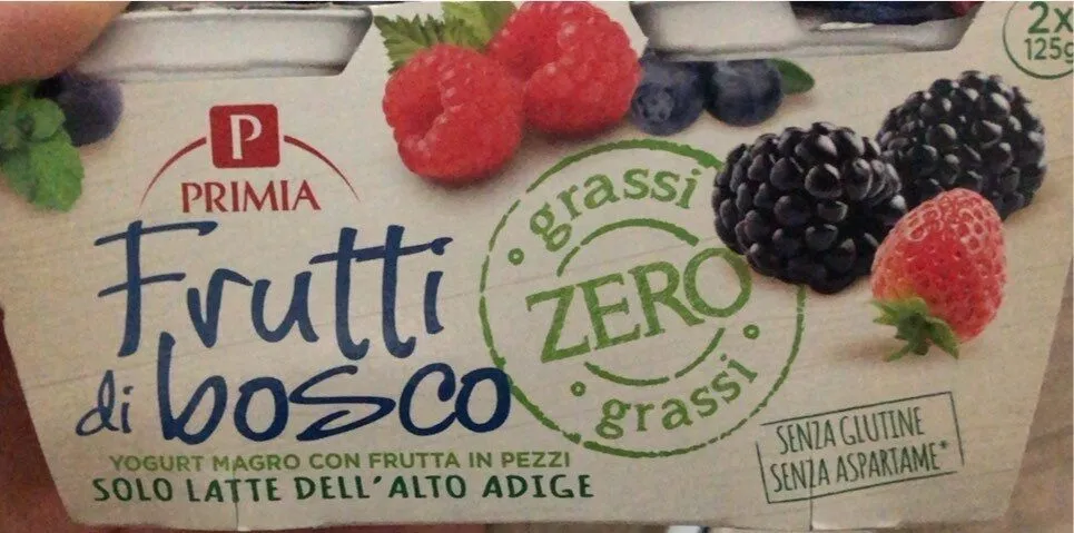 Yogurt magro frutti di bosco