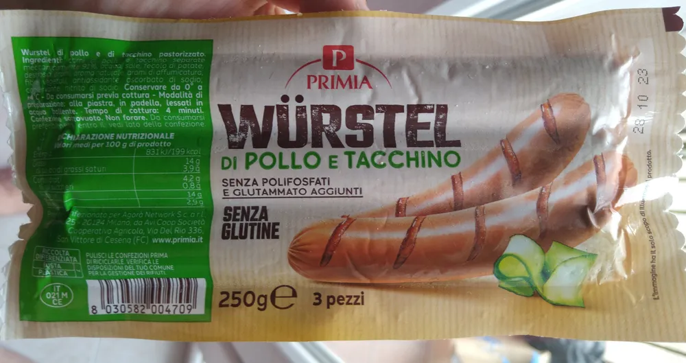 Wurstel di Pollo e Tacchino