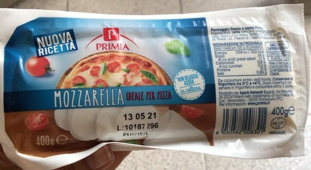 Mozzarella per pizza