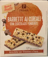 Barrette ai cereali con cioccolato fondente