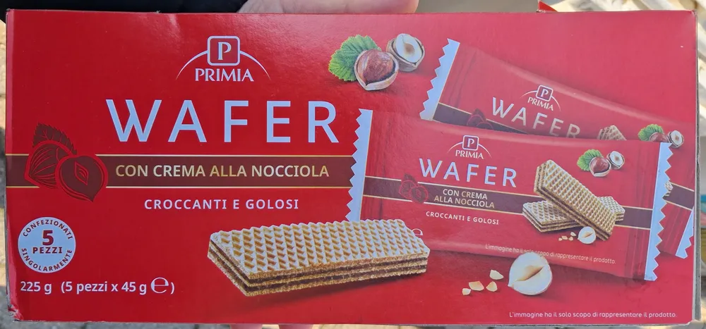 Wafer alla nocciola