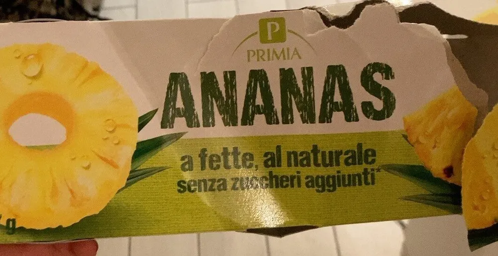 Ananas a fette al naturale senza zuccheri aggiunti