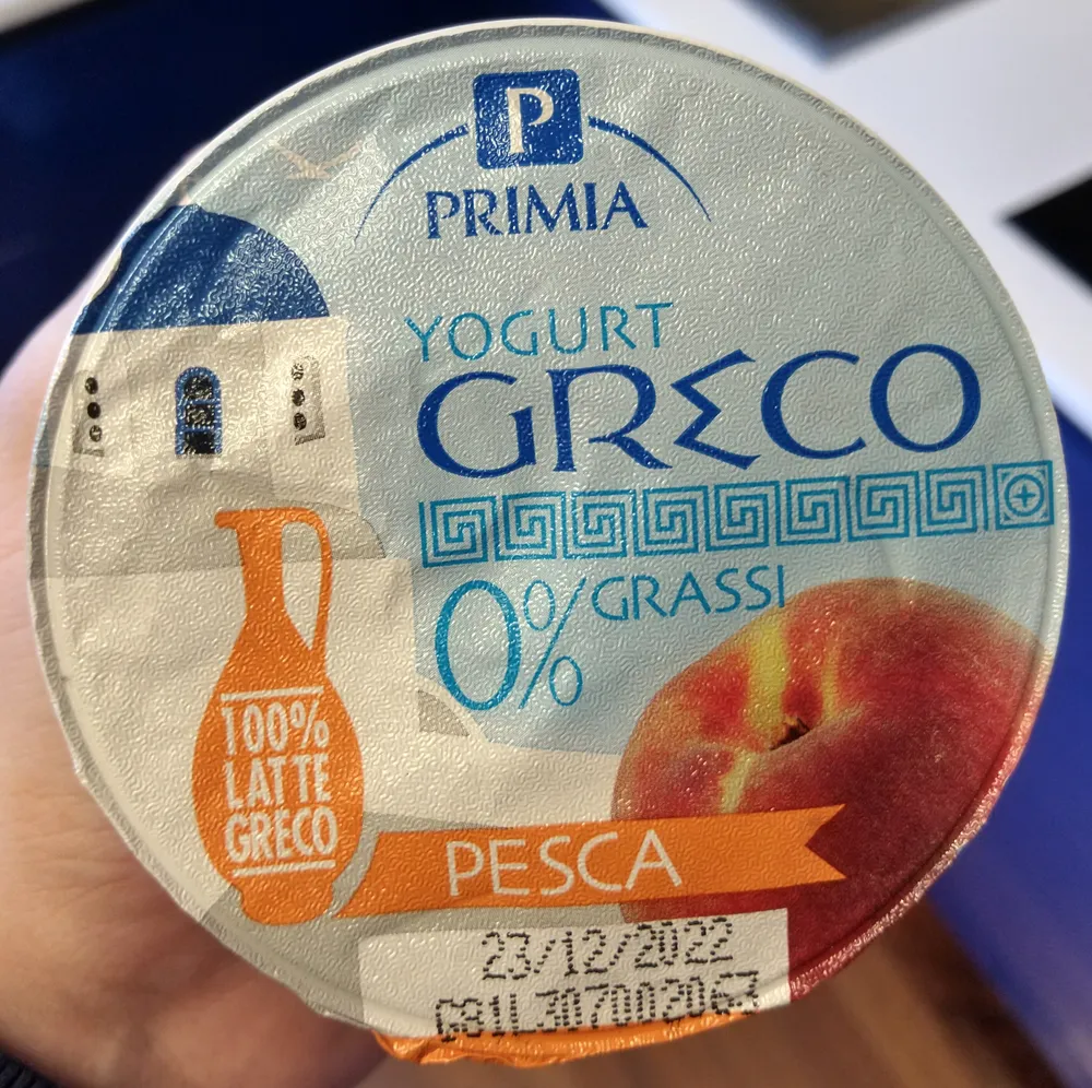 Yogurt Greco Pesca
