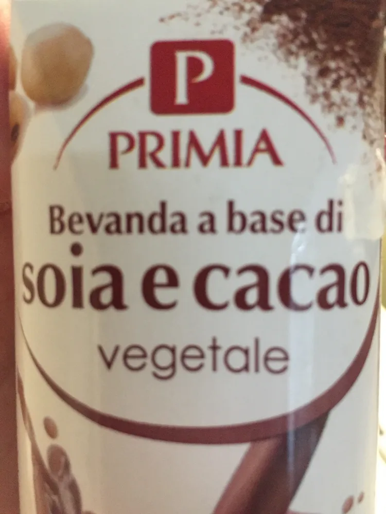 Bevanda a base di soia e cacao vegetale