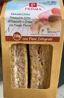 Tramezzini prosciutto cotto affumicato e crema con funghi porcini