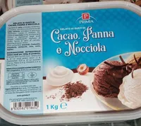 Gelato cacao panna e nocciola