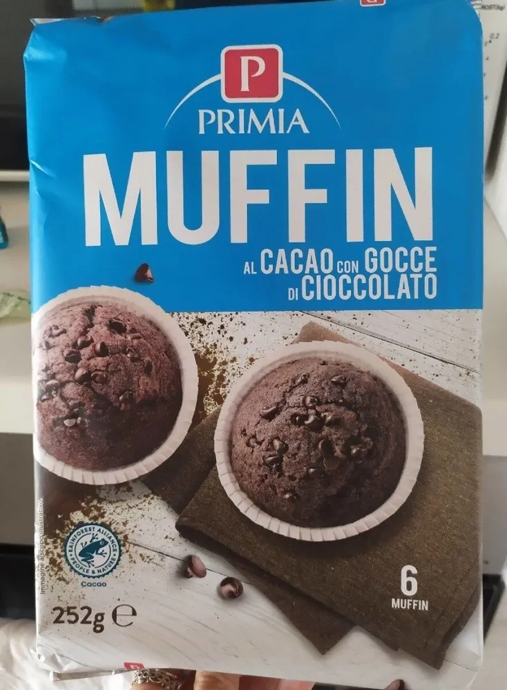 Muffin al cacao con gocce di cioccolato