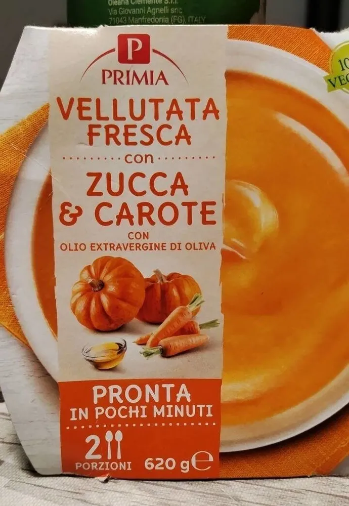 Vellutata fresca con zucca e carote