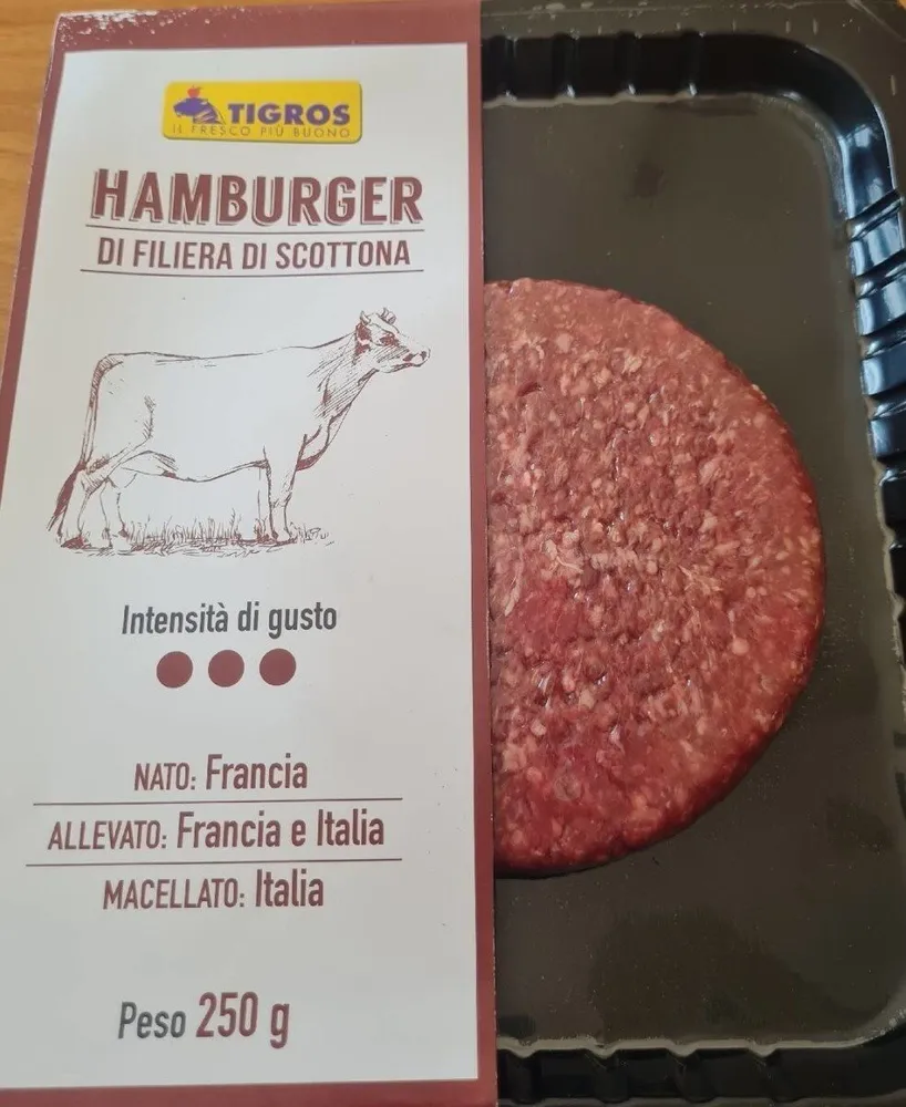 Hamburger di filiera di scottona