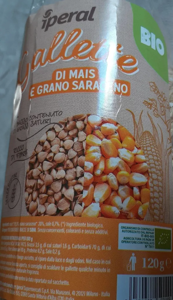 Gallette di mais e grano saraceno