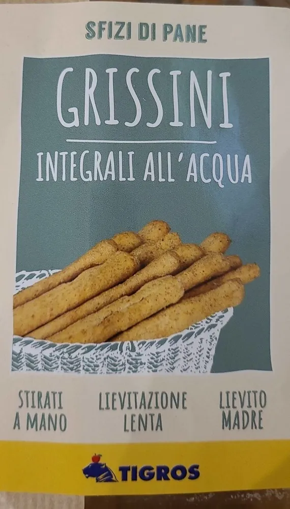 Grissini integrali all'acqua