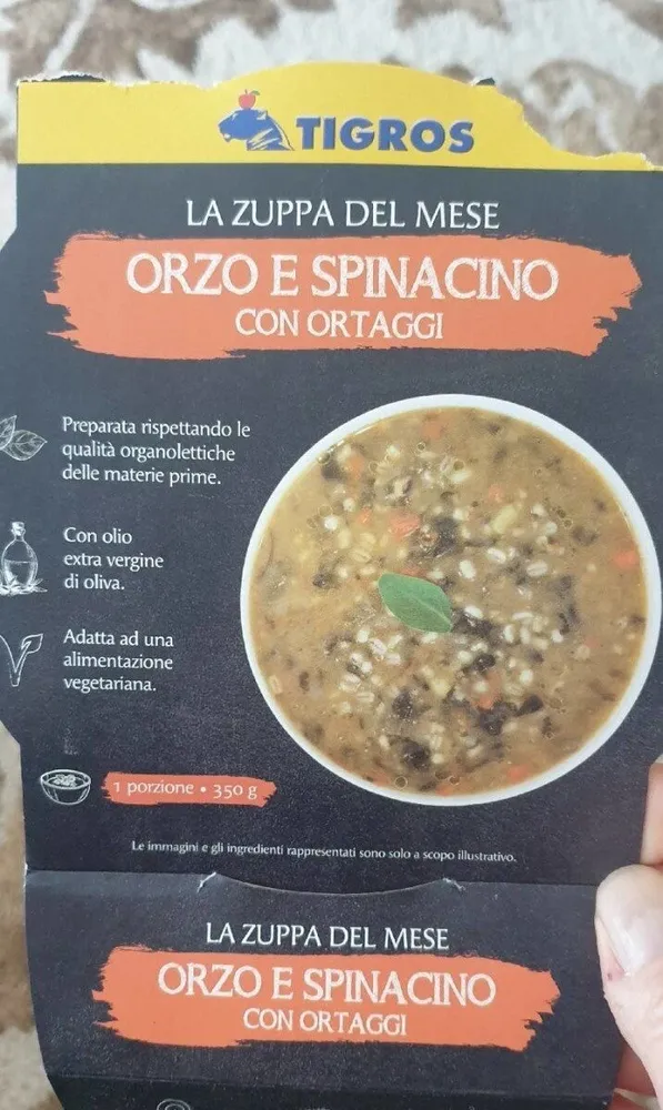 Orzo e spinacino con ortaggi