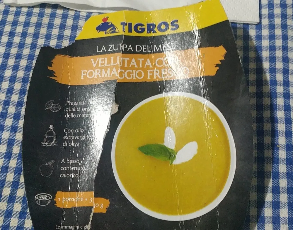 Vellutata con formaggio fresco