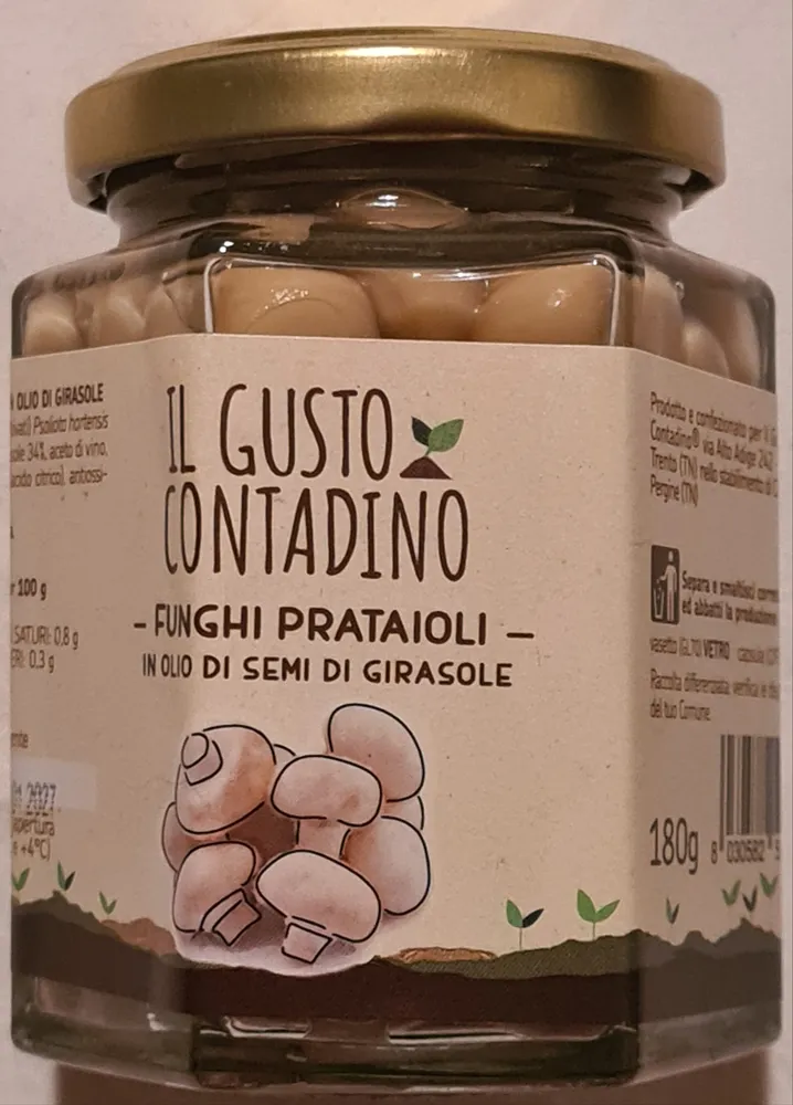 Funghi Prataioli in Olio di Semi di Girasole