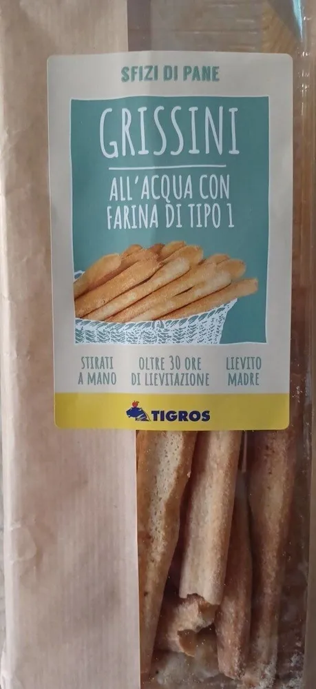 Grissini all'acqua con farina di tipo 1