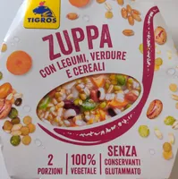 Zuppa con legumi, verdure e cereali