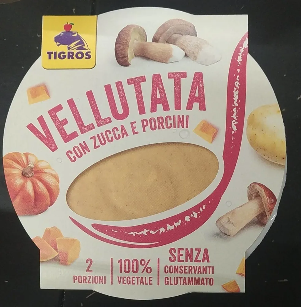 Vellutata con zucca e porcini