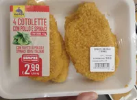 Cotolette con pollo e spinaci