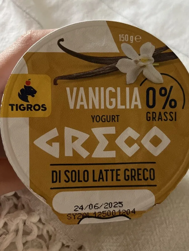 Yogurt greco vaniglia