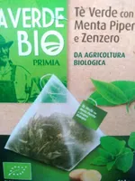 Tè verde con Menta Piperita e zenzero