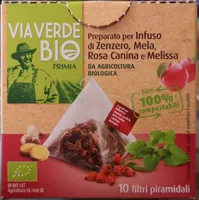Preparato per infuso di Zenzero Mela Rosa Canina e Melissa