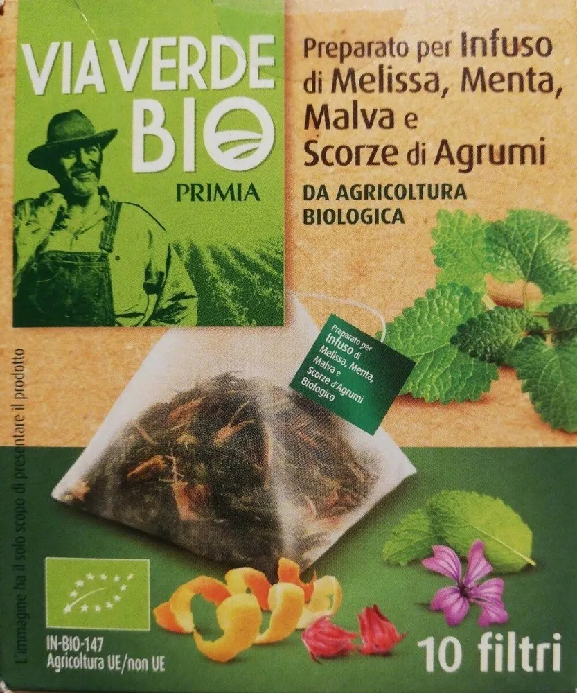 Infuso melissa menta malva e scorze agrumi