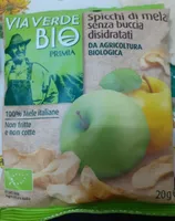 Spicchi di mela senza buccia disidratati