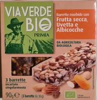 Barrette morbide con frutta secca, uvetta e albicocche