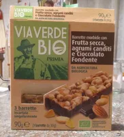 Barrette morbide con Frutta secca, Agrumi canditi e Cioccolato fondente