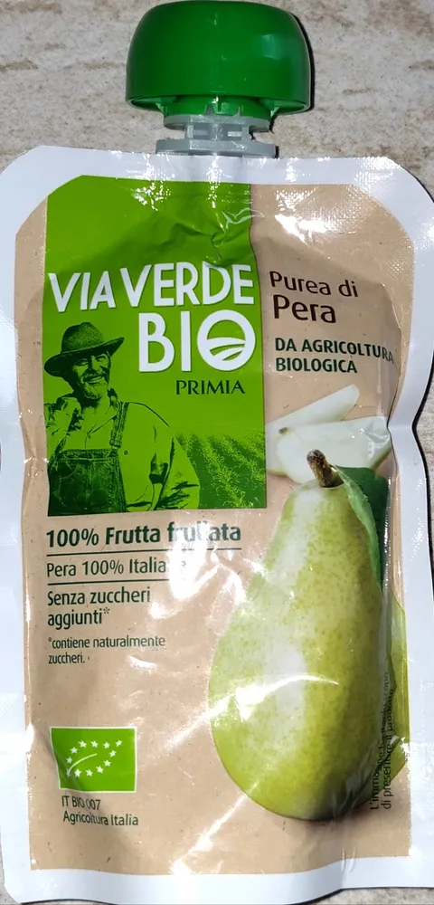Purea di pera da agricoltura biologica