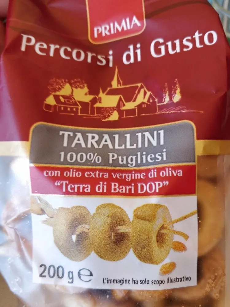 Tarallini 100% pugliesi con olio extra vergine d'oliva