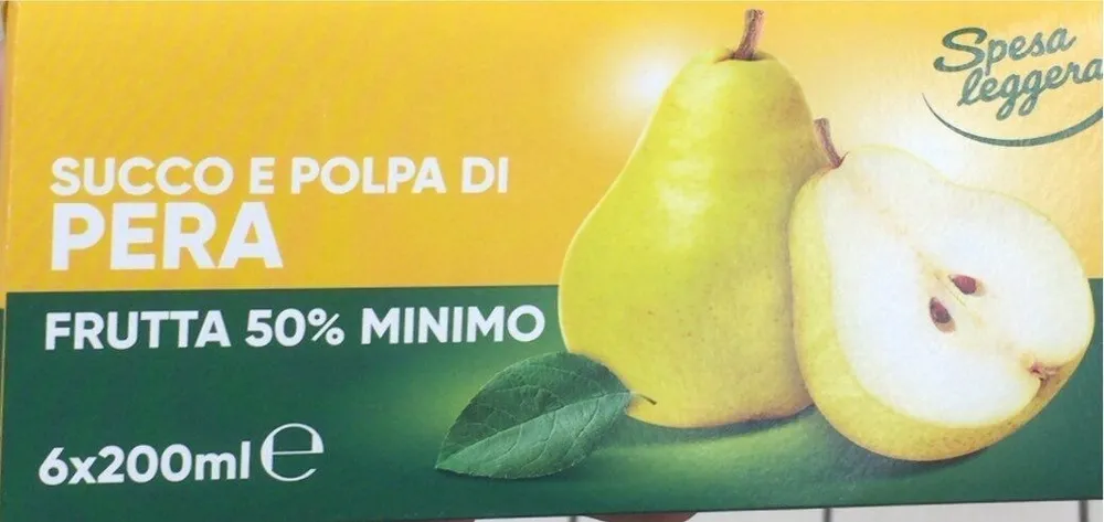 Succo e polpa di pera
