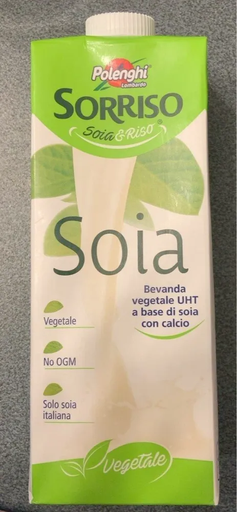 Bevanda vegetale UHT a base di soia con calcio