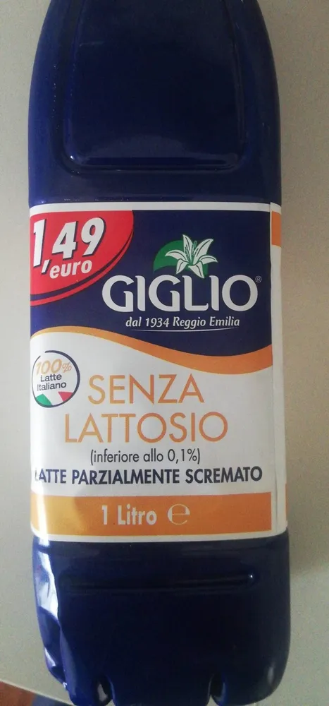 Latte parzialmente scremato senza lattosio