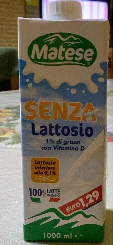 Latte senza lattosio
