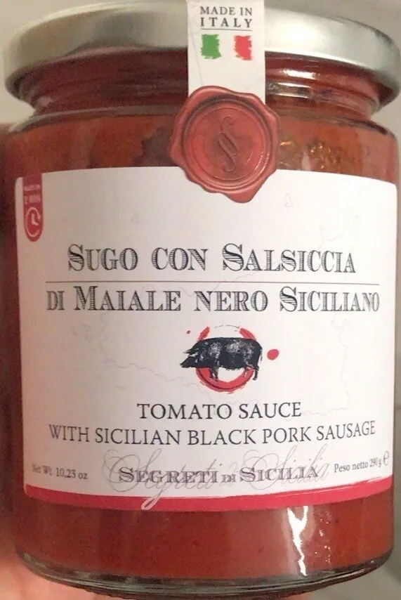 Sugo con salsiccia di maiale nero siciliano
