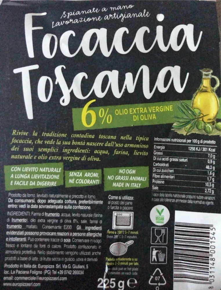 Focaccia toscana