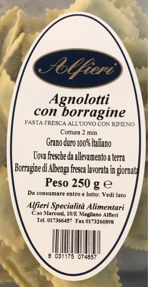 Agnolotti con borragine