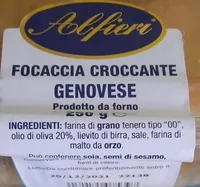 Focaccia croccante genovese