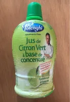 Jus de citron vert à base de concentré