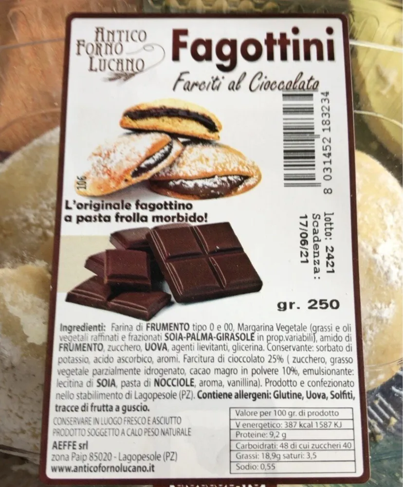 Fagottini al cioccolato