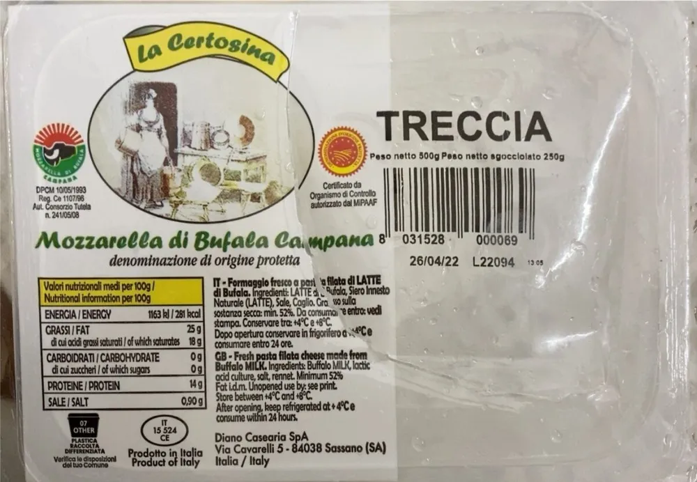 Mozzarella di bufala campana