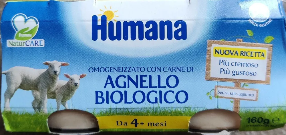 Omogeneizzato con carne di agnello