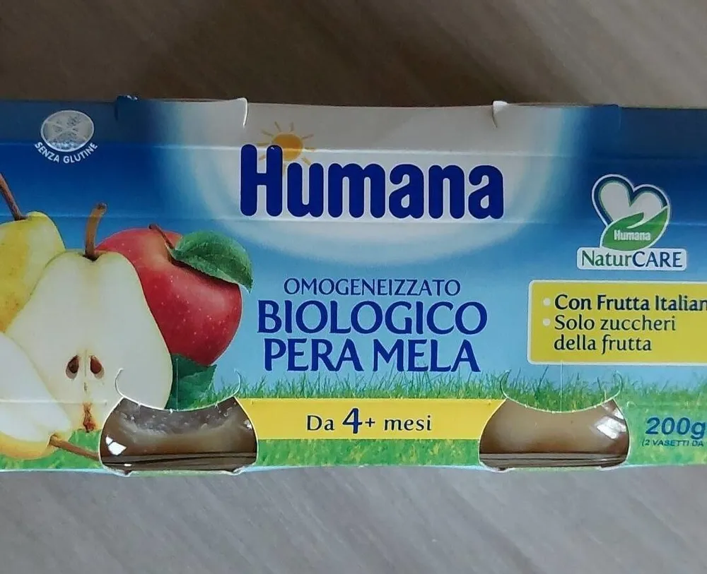 Omogeneizzato biologico pera mela