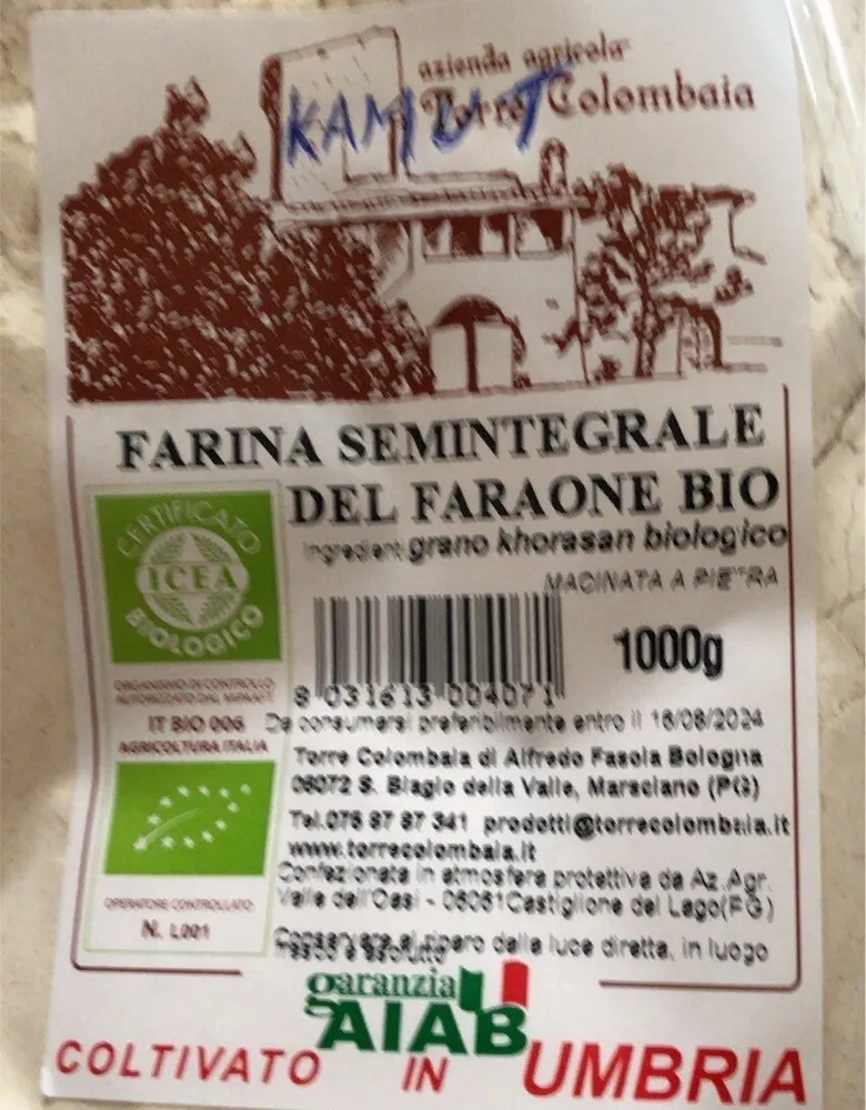 Farina semintegrale del faraone kamut