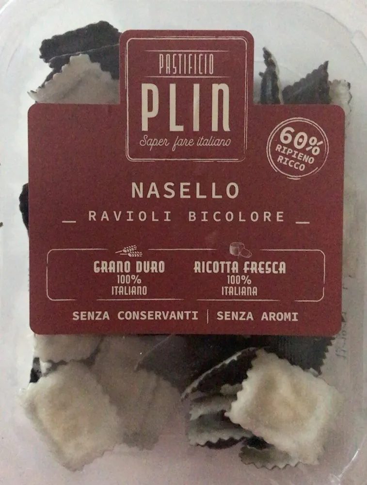 Nasello ravioli bicolore